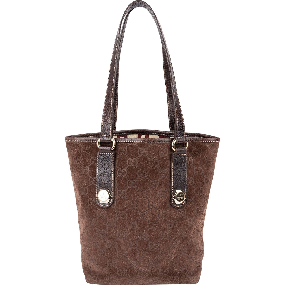 Gucci Tote aus geprägtem GG Wildleder – Ansicht 4