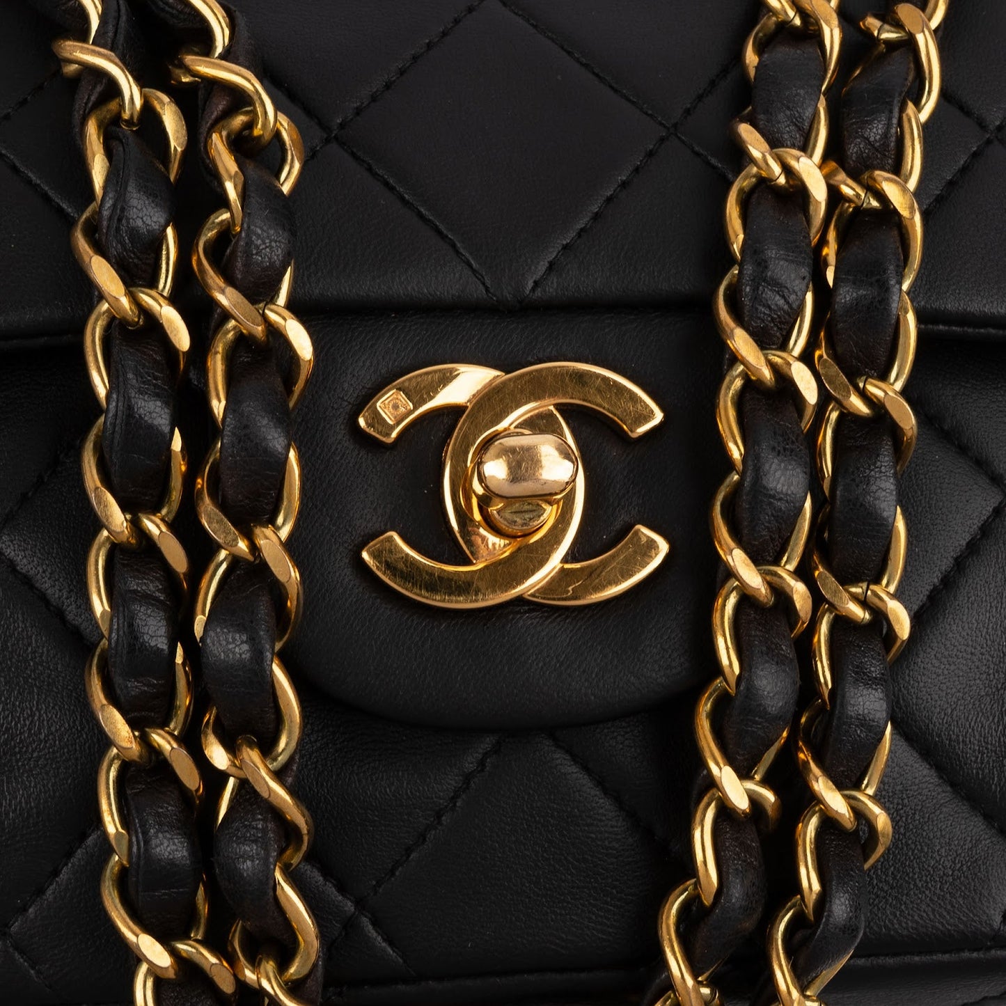 Chanel Quilted Lambskin 24K Gold Medium Double Flap Shoulder Bag