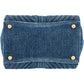 Miu Miu Biker Tote aus gestepptem Denim – Ansicht 6