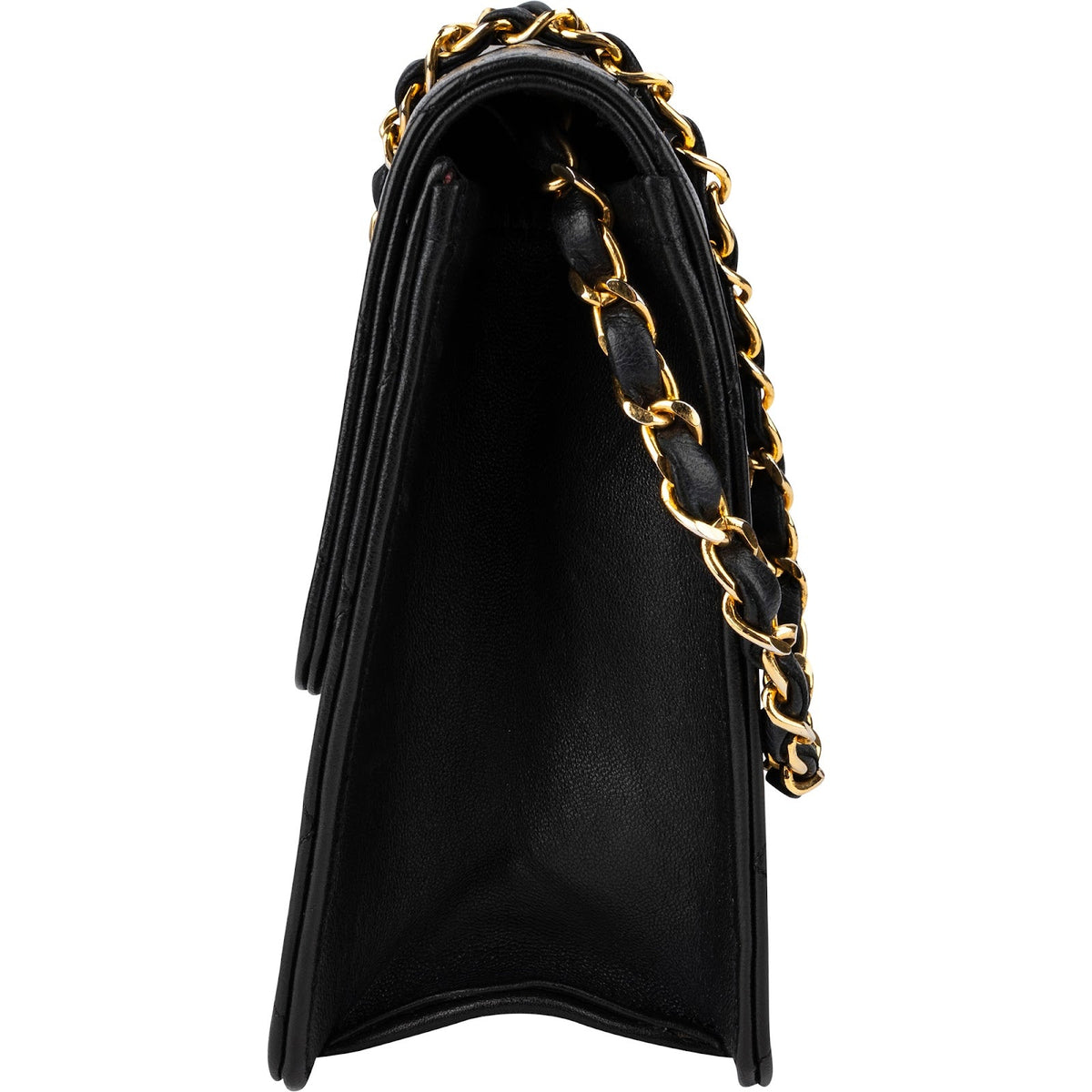 Chanel Quilted Lambskin 24K Gold Single Flap Shoulder Bag