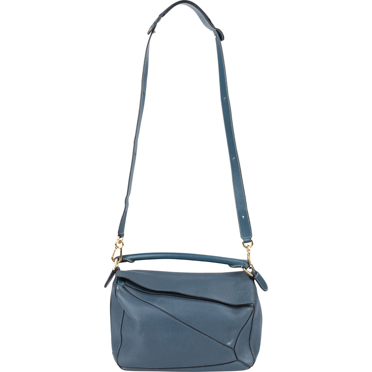 Loewe Blue Leather Puzzle Handbag