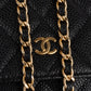Chanel Quilted Caviar Leather CC Wallet On Chain Crossbody Bag