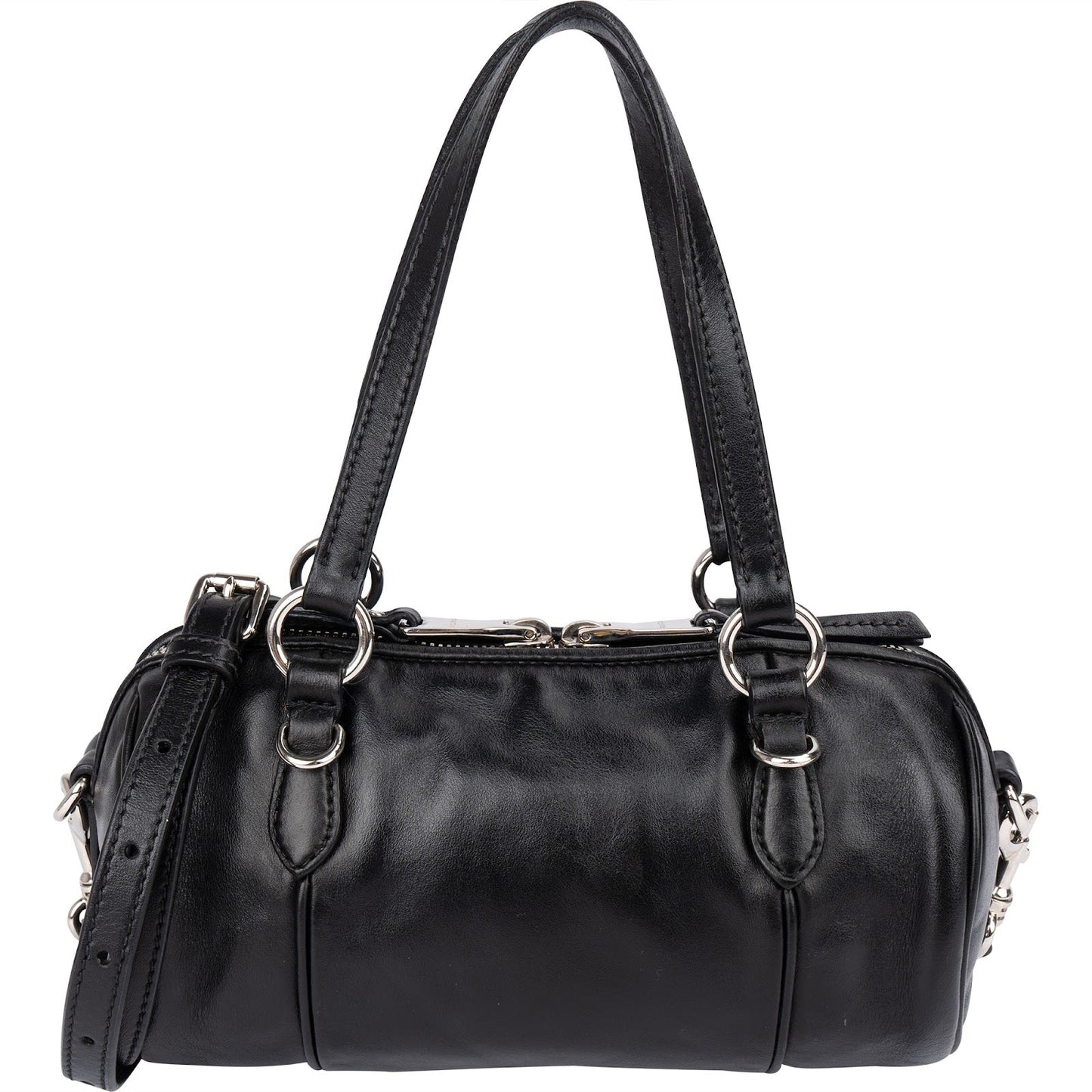 Miu Miu Soft Calf Leather Mini Boston Crossbody Handbag