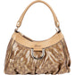 Gucci Monogram GG Coated Metallic Canvas Abbey D-Ring Shoulder Bag