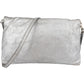 Balenciaga Metallic Leather Envelope City Clutch Crossbody Bag