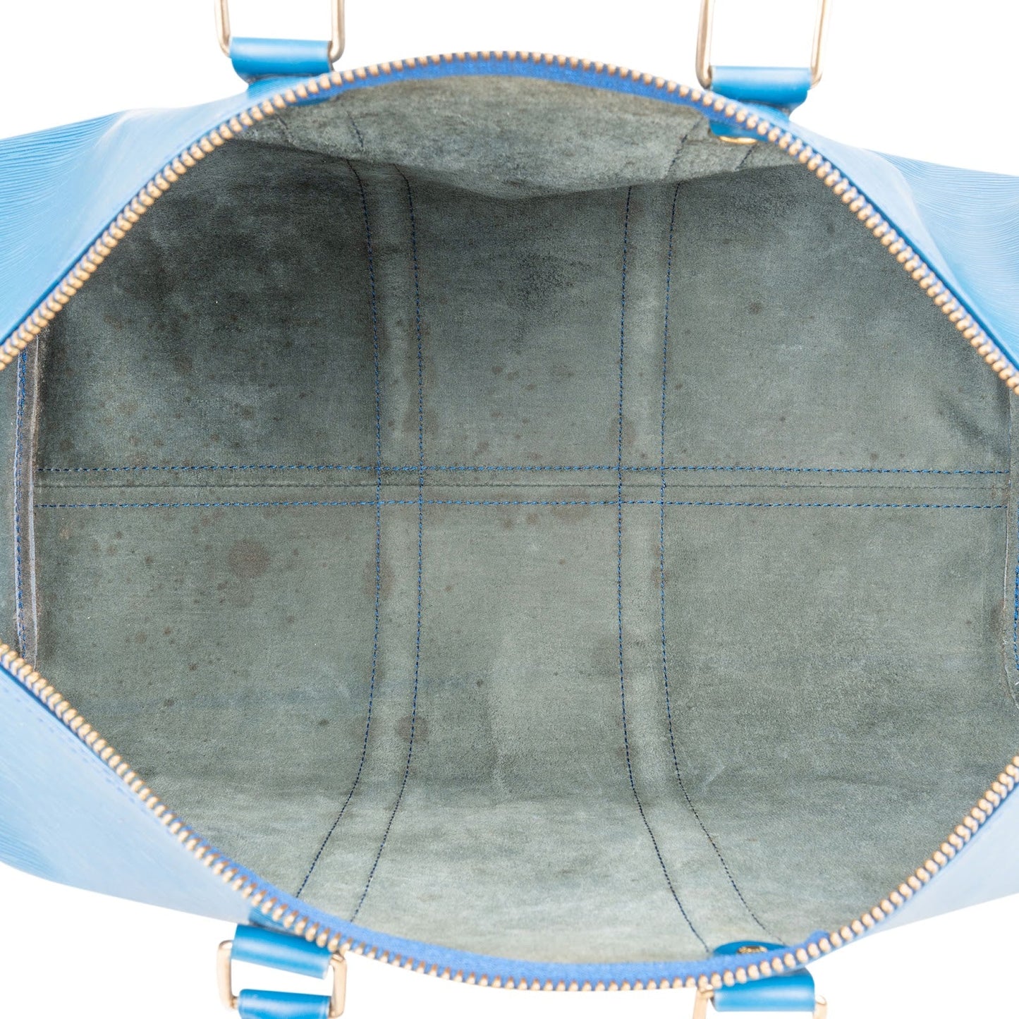 Louis Vuitton Blue Epi Leather Keepall 45 Travel Bag