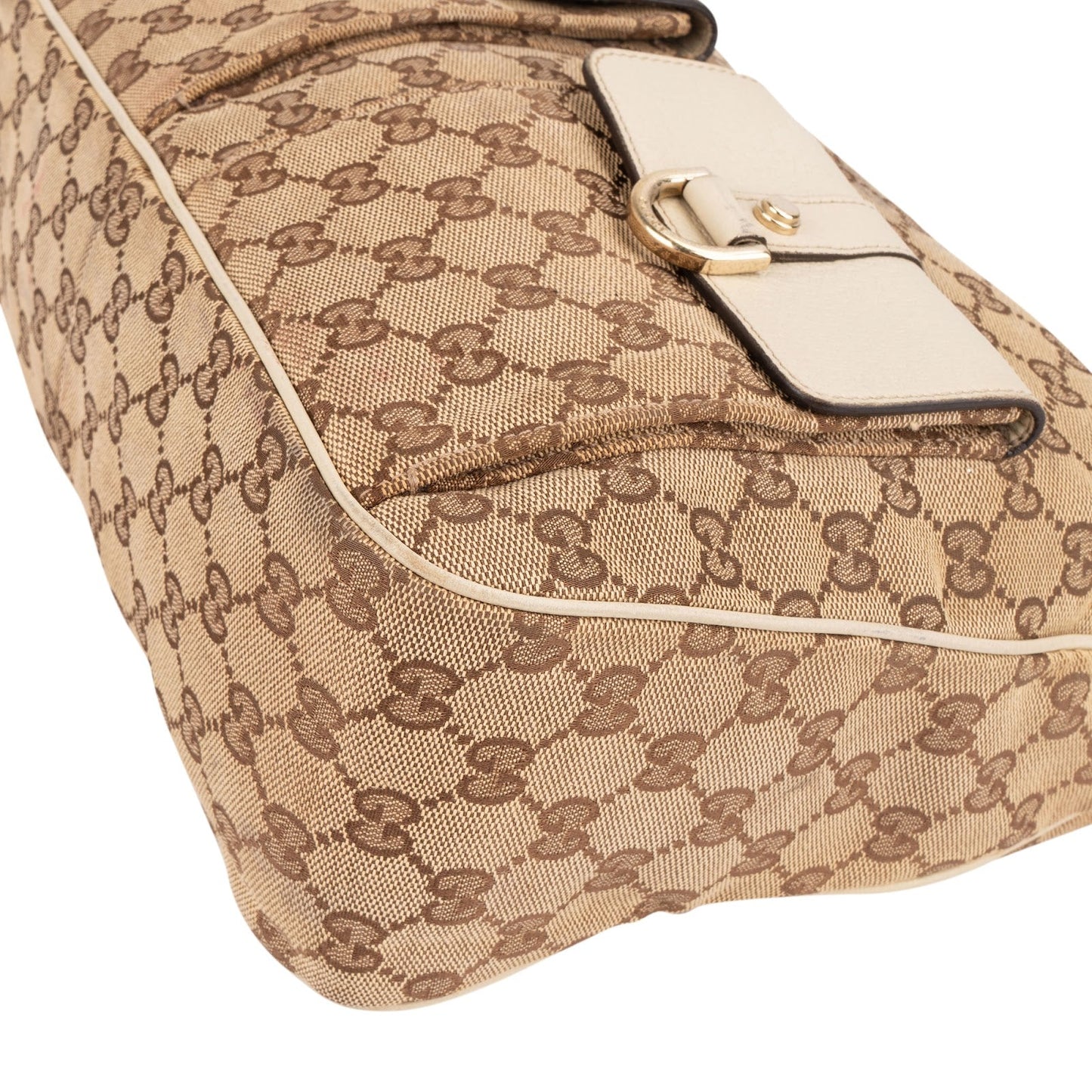 Gucci Monogram GG Abbey Double Pocket Hobo Shoulder Bag