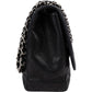Chanel Quilted Caviar Leather Palladium Jumbo Single Flap Crossbody Bag