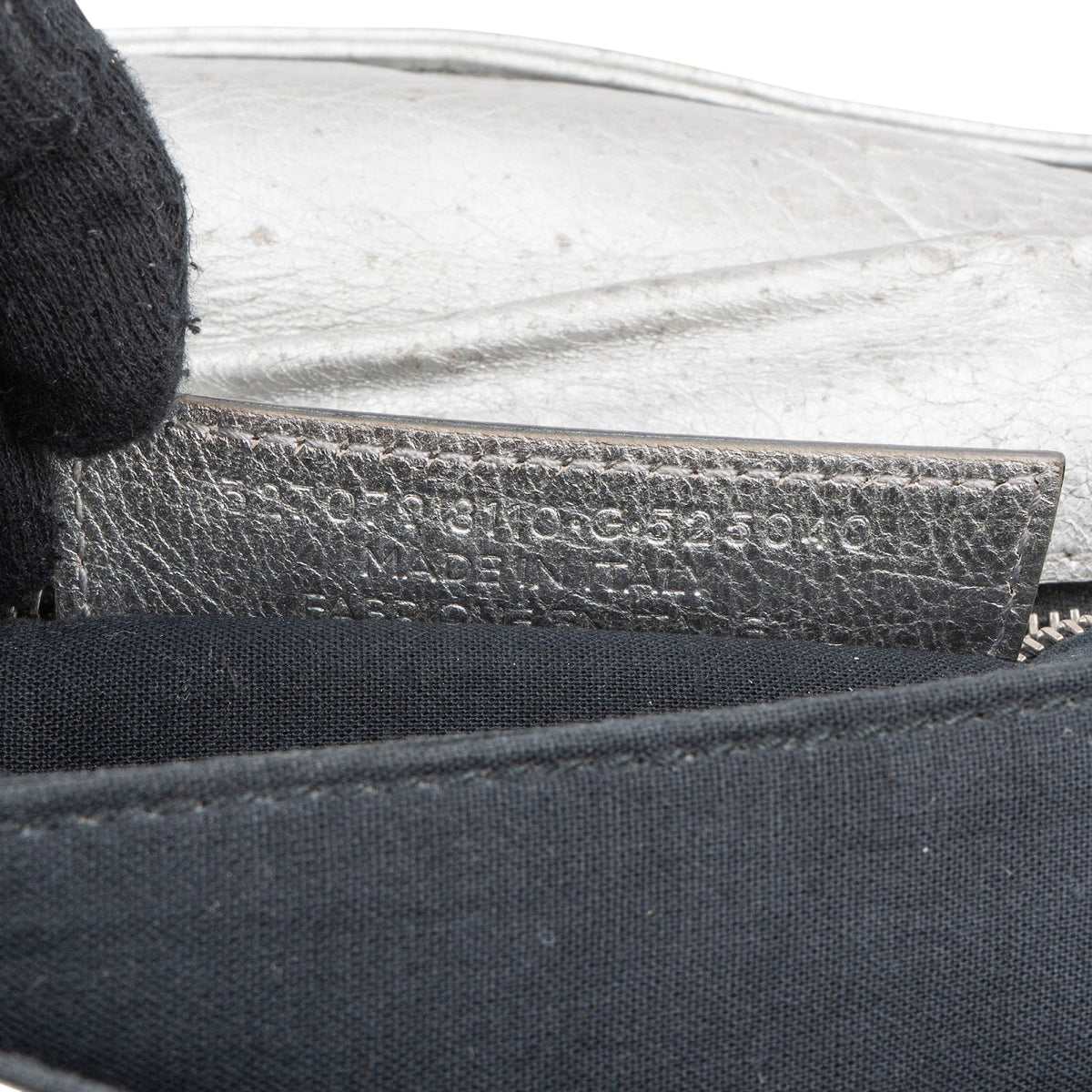 Balenciaga Metallic Leather Envelope City Clutch Crossbody Bag