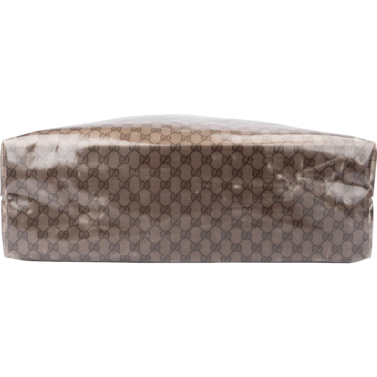 Gucci Monogram GG Vinyl Web See-Through Large Tote Travel Shoulder Handbag