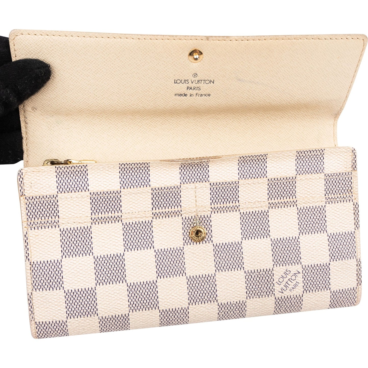 Louis Vuitton Monogram Damier Azur Canvas Sarah Wallet
