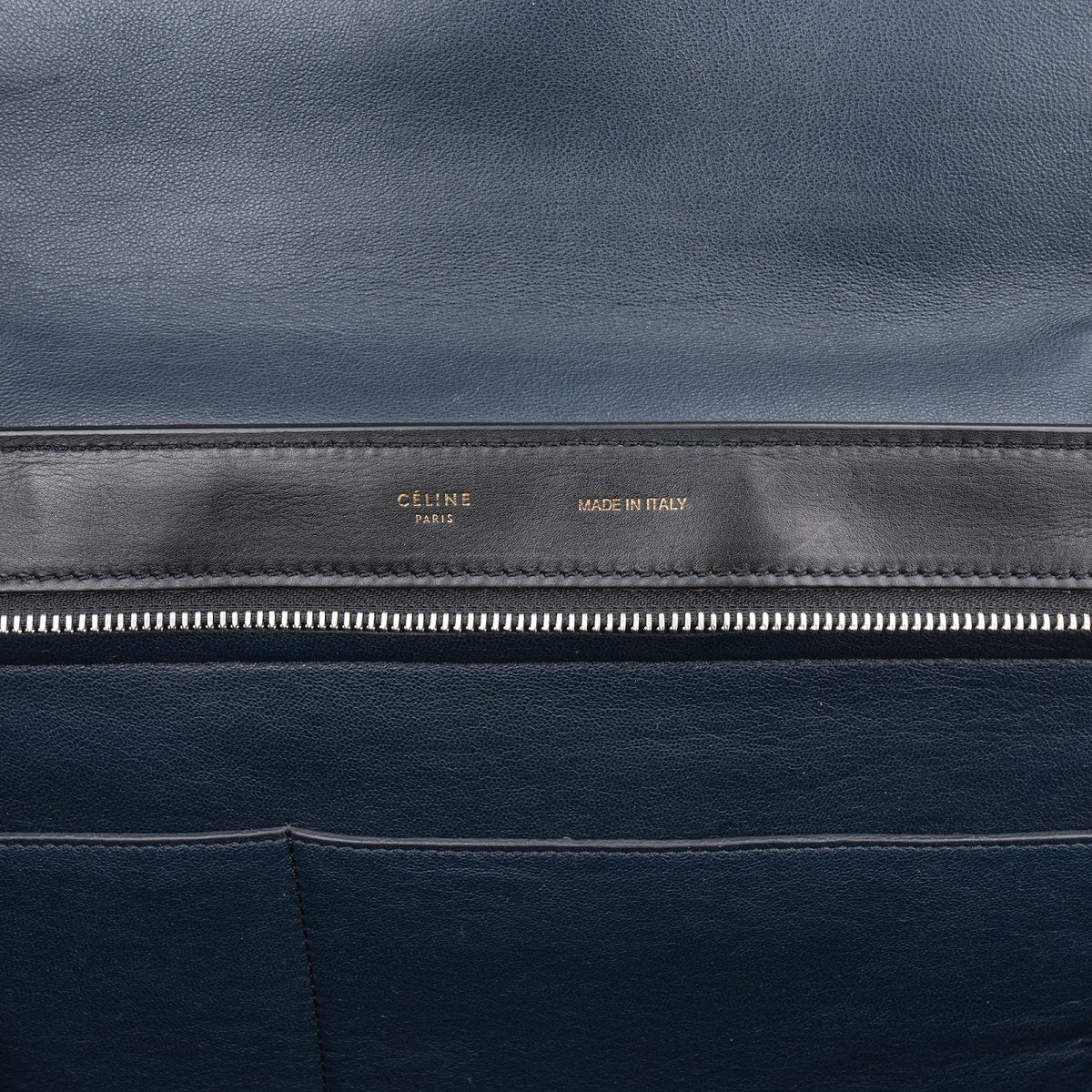 Céline Tricolor Leather and Suede Large Trapeze Handbag