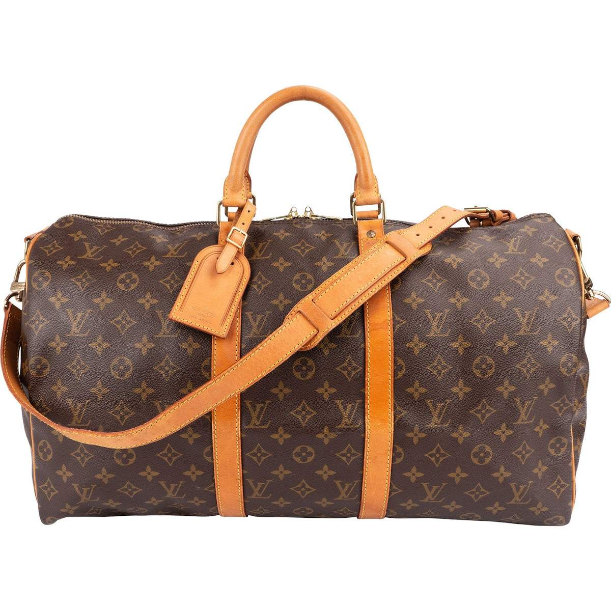 Louis Vuitton Monogram Canvas Keepall 50 Bandoulière Travel Bag