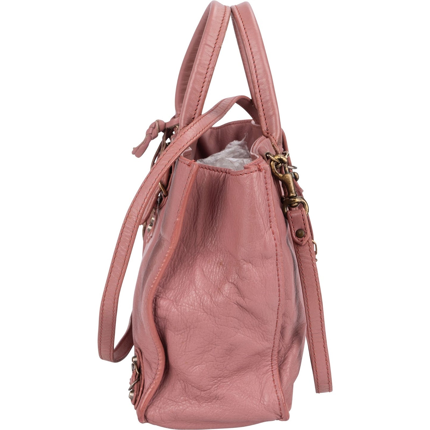 Balenciaga Pink Leather City Handbag