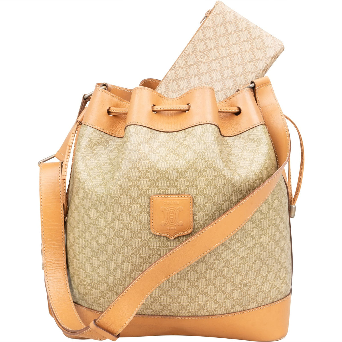 Celine Macadam Monogram Bucket Shoulder Bag