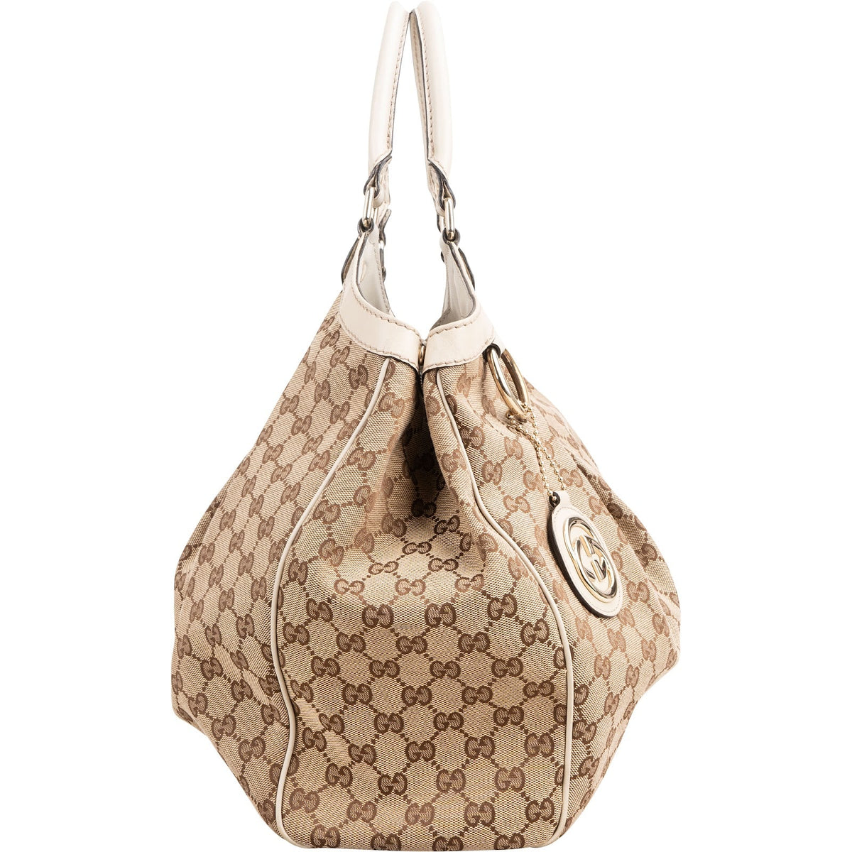 Gucci Monogram GG Canvas Large Sukey Hobo Tote Handbag