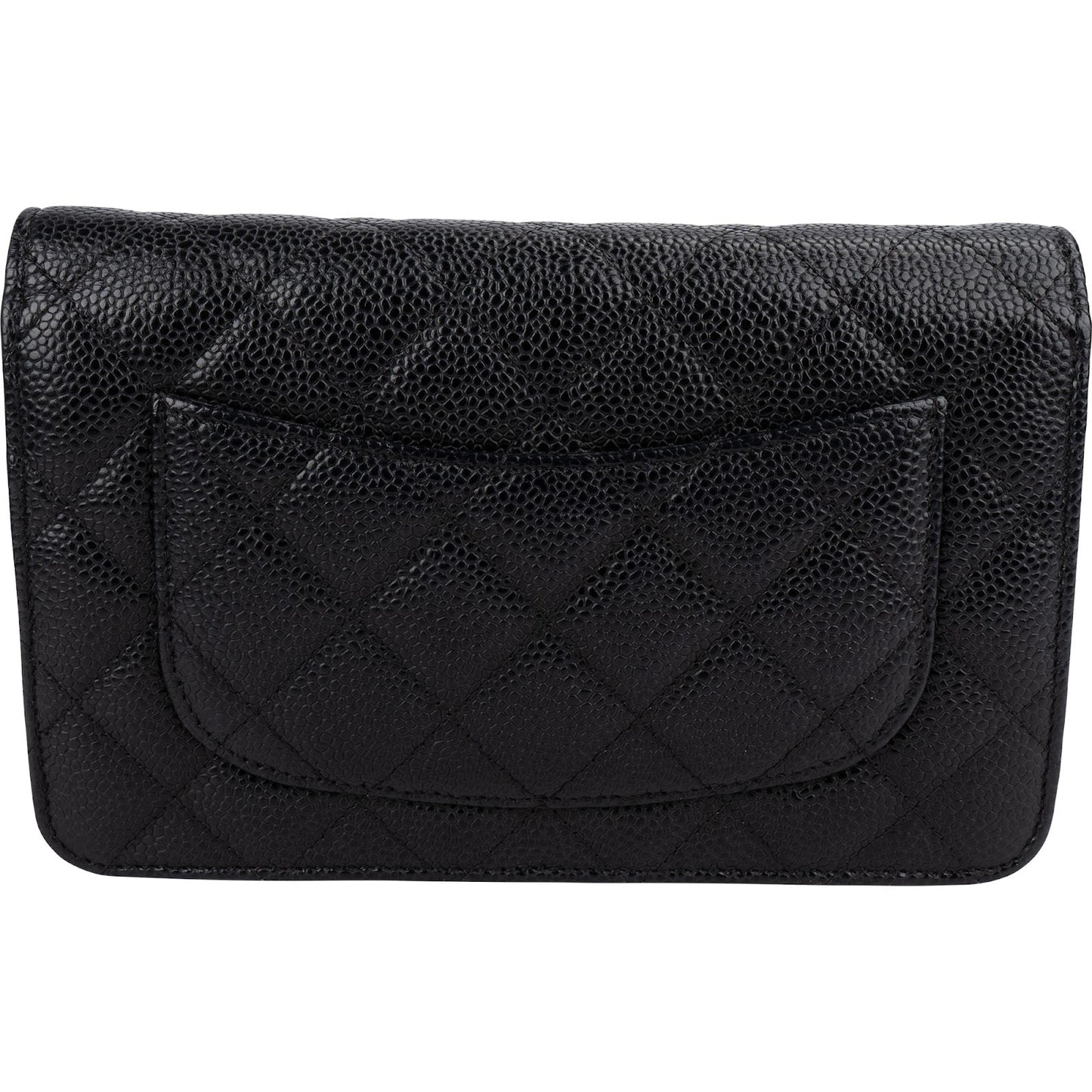 Chanel Quilted Caviar Leather Wallet on Chain Crossbody Bag