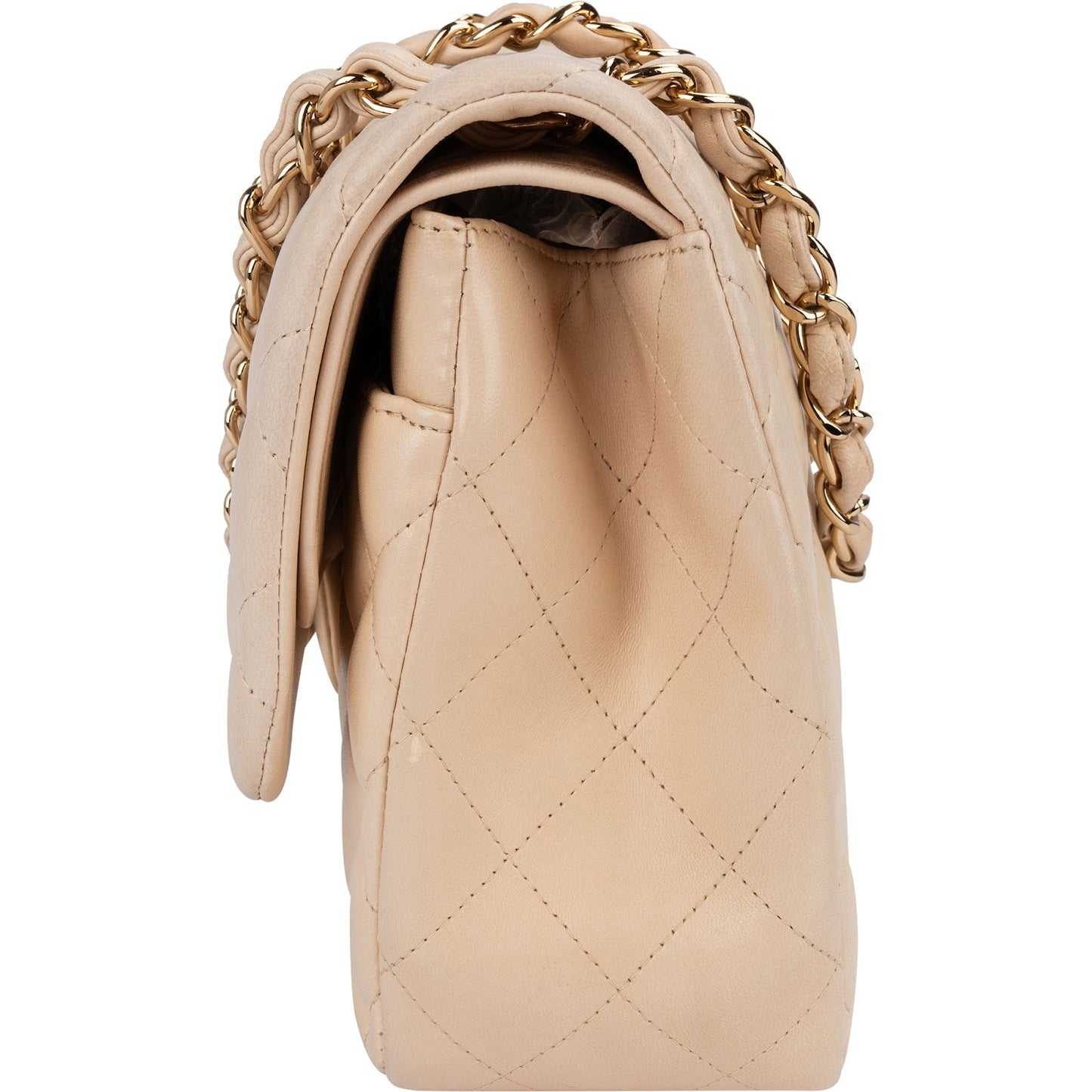 Chanel Quilted Lambskin Jumbo Double Flap Crossbody Bag