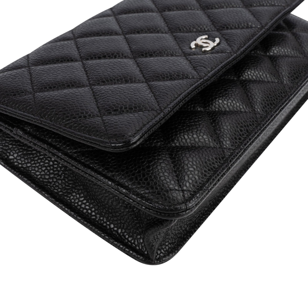 Chanel Quilted Caviar Leather Wallet on Chain Crossbody Bag
