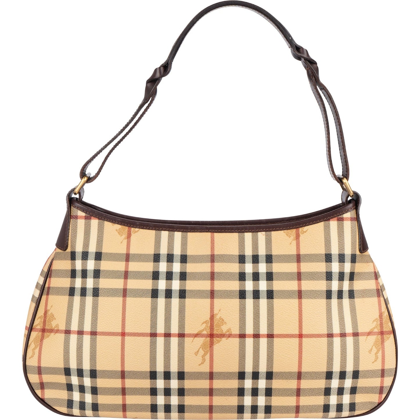 Burberry Haymarket Check Double Pocket Hobo Shoulder Bag