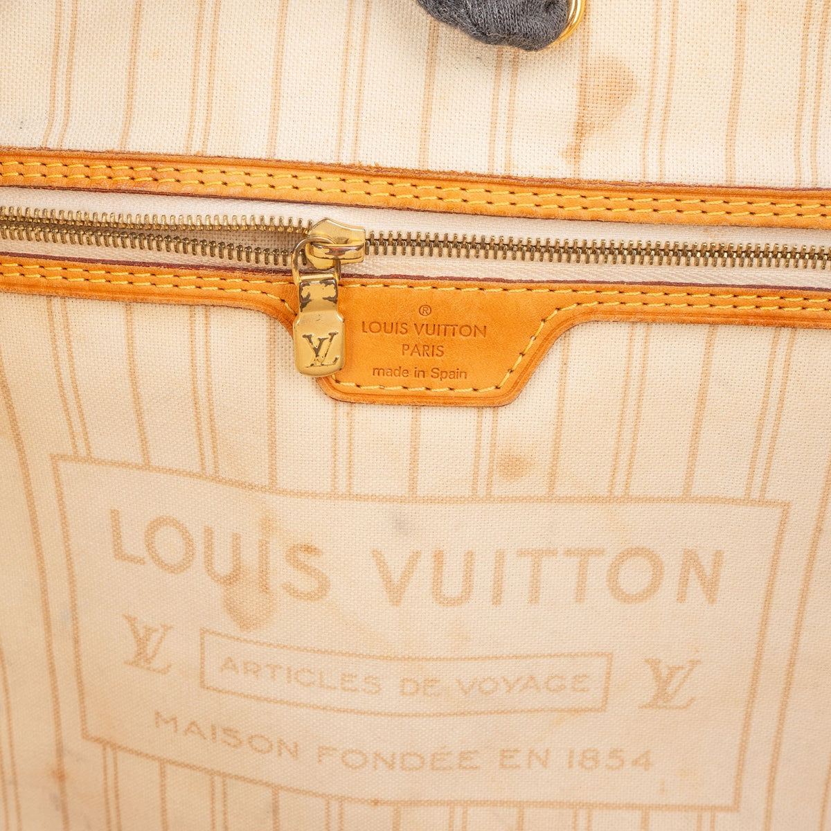 Louis Vuitton Neverfull MM aus Damier Azur Canvas – Ansicht 10
