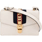 Gucci White Leather Sylvie Shoulder Bag