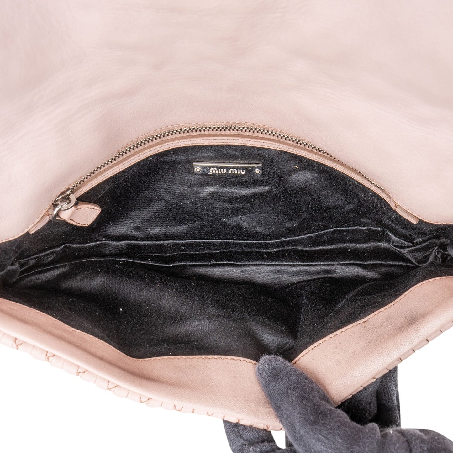 Miu Miu Matelassé Nappa Leather Crystal Flap Shoulder Bag