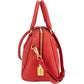 Prada Red Vitello Daino Leather Duffle Handbag