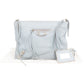 Balenciaga Light Blue Pebbled Leather City Clutch