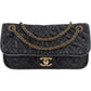 Chanel  Stitching Lambskin Single Flap Shoulder Bag