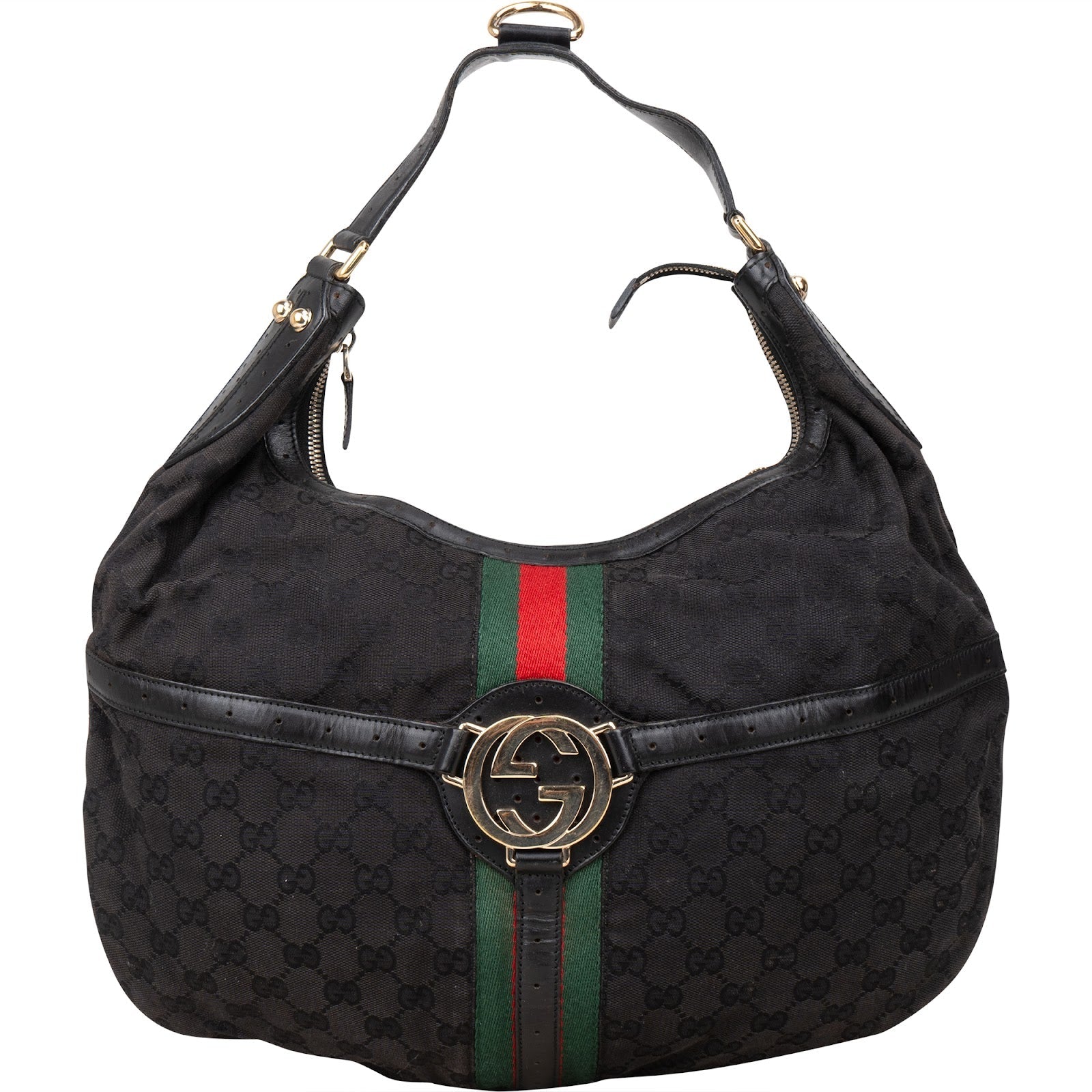 Gucci Monogram GG Hobo Shoulder Bag
