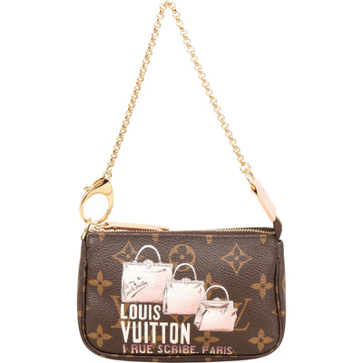 Louis Vuitton Monogram Canvas Ilustre 1 Rue Scribe Paris Mini Pochette Accessoires Handbag