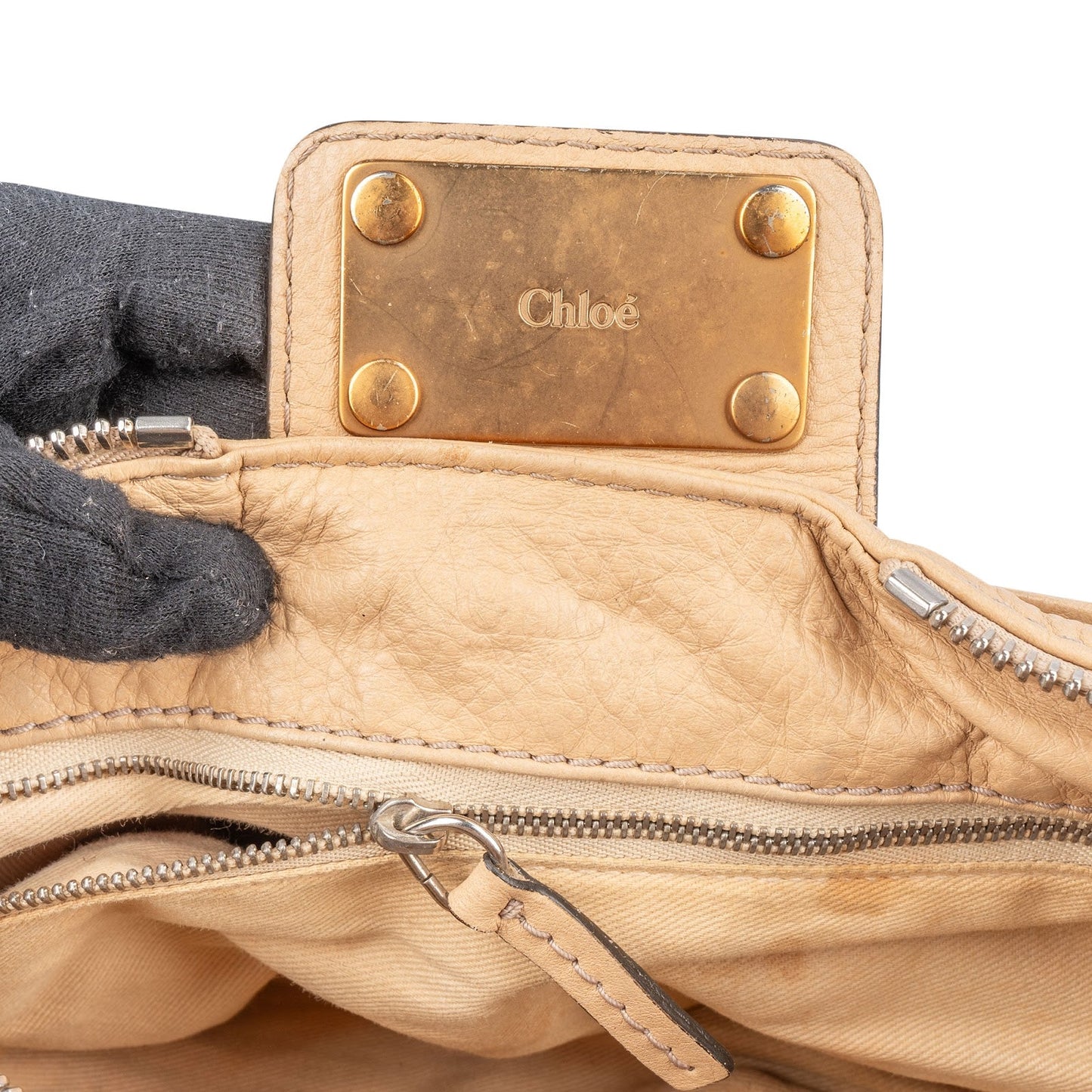 Chloé Leather Studded Paddington Satchel Handbag