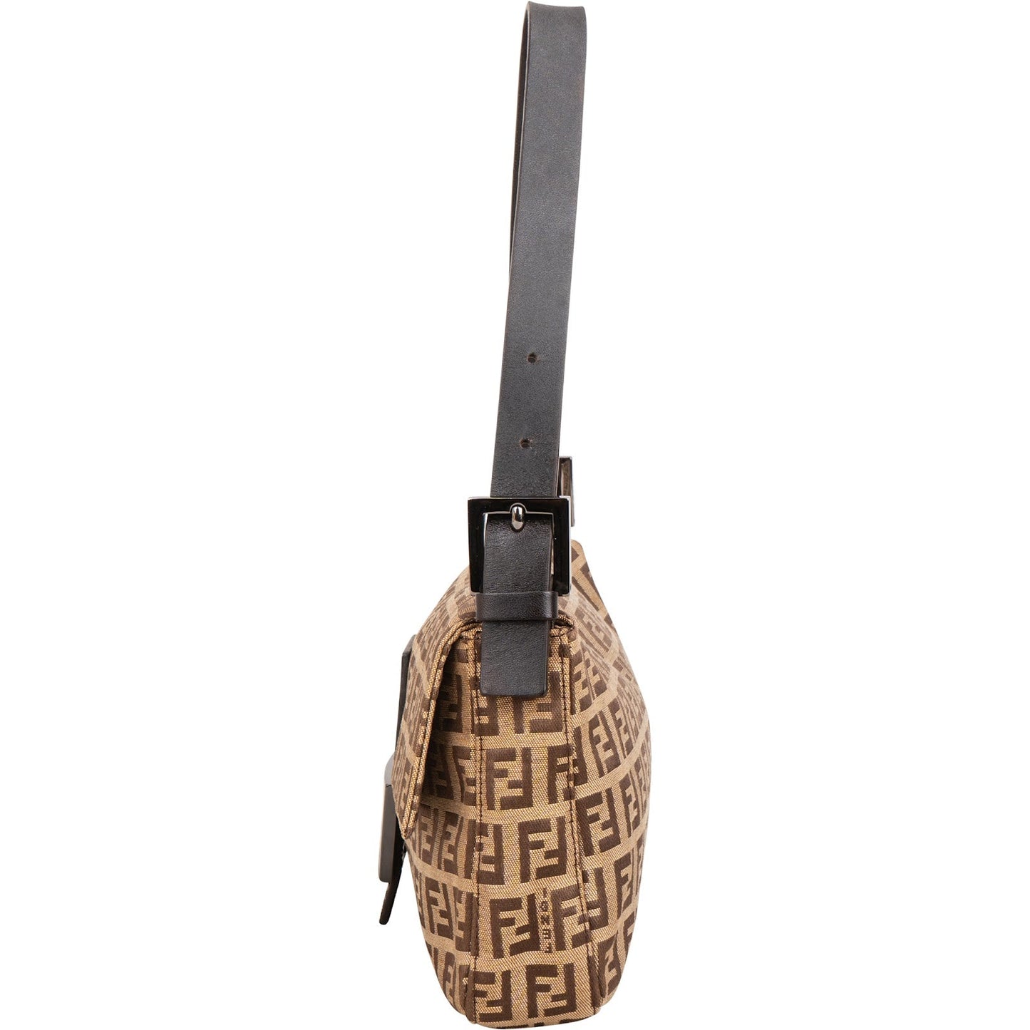 Fendi Monogram Zucca Canvas Baguette Shoulder Bag