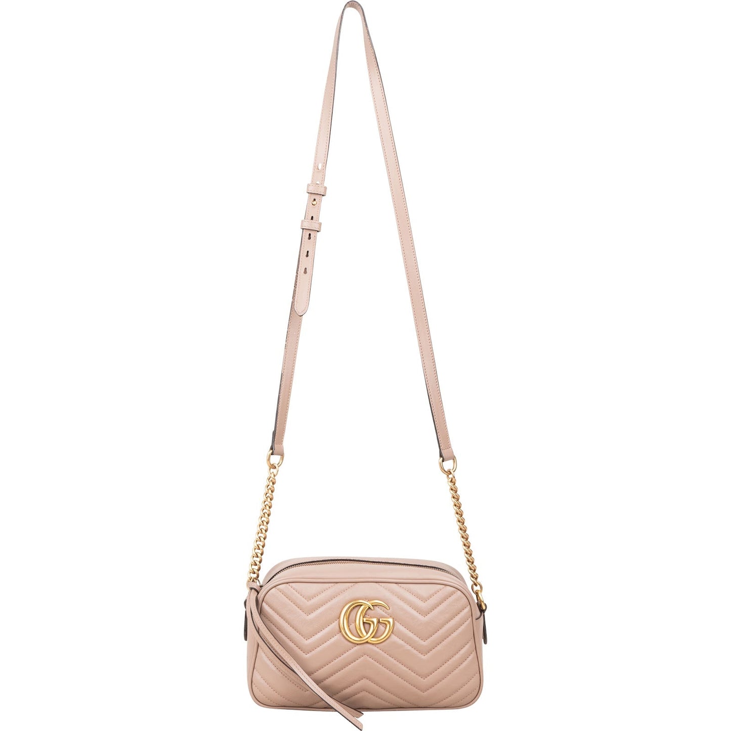 Gucci Matelassé Leather GG Marmont Camera Crossbody Bag
