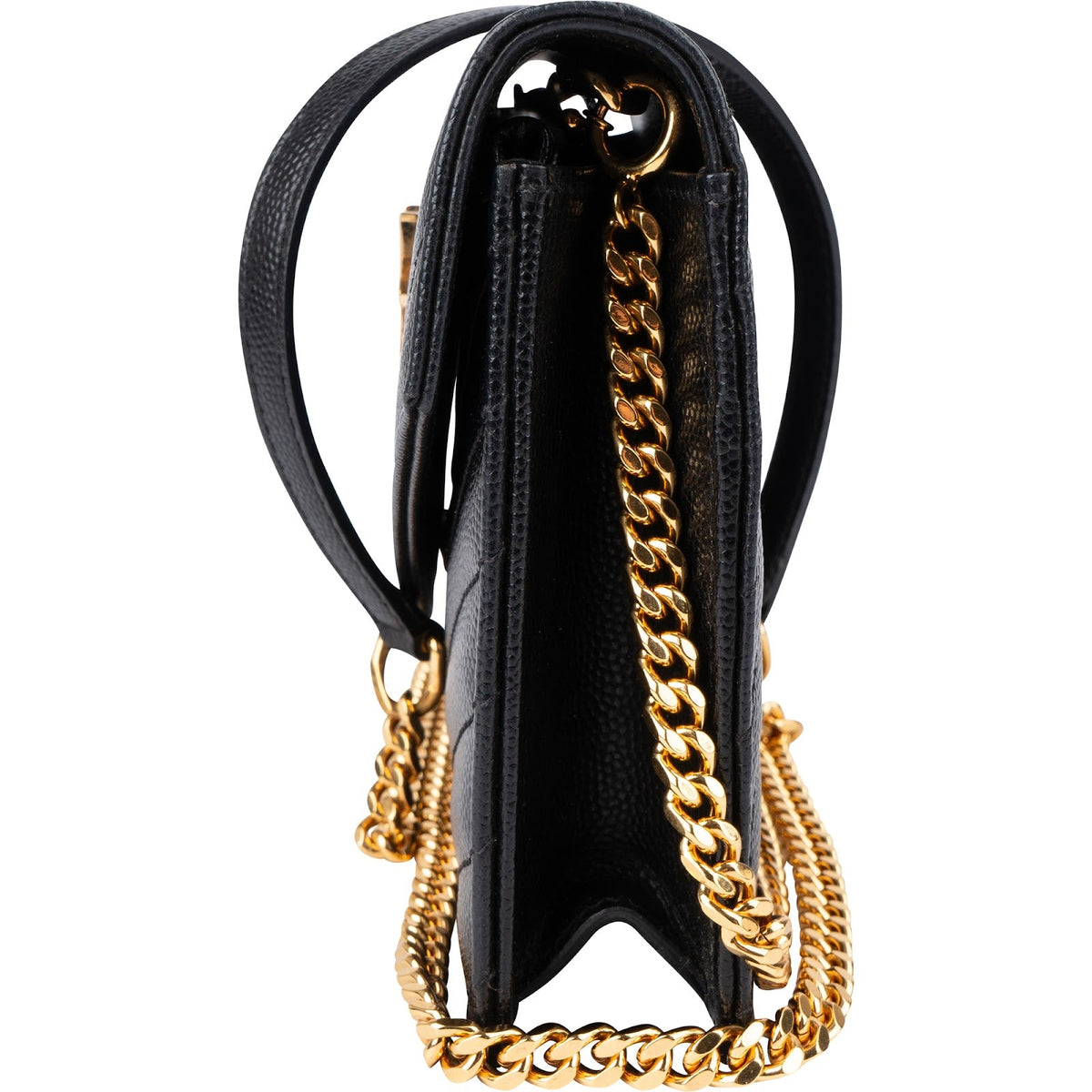 Saint Laurent Grain De Poudre Monogram Wallet On Chain Crossbody Bag