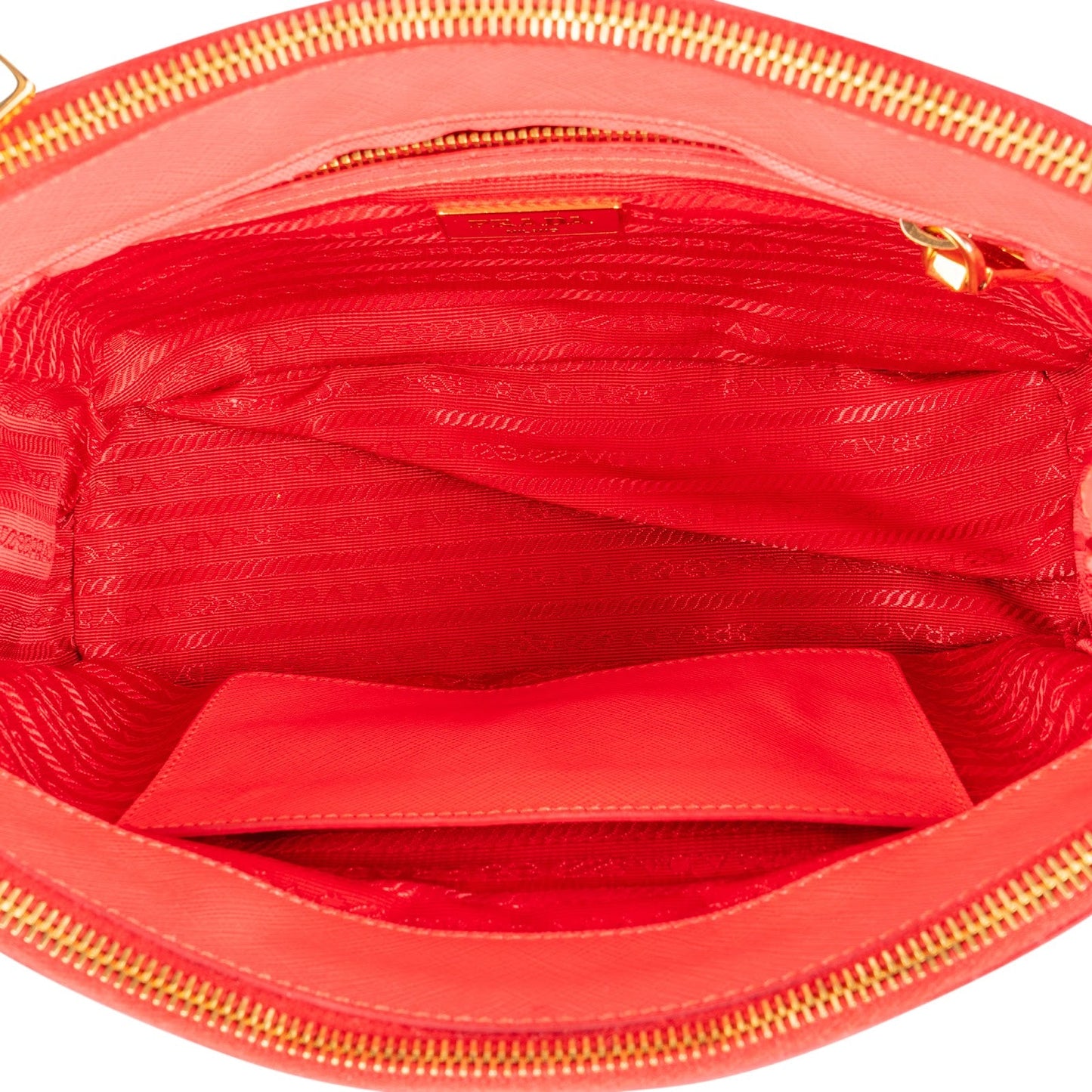 Prada Pink Saffiano Leather Small Galleria Handbag