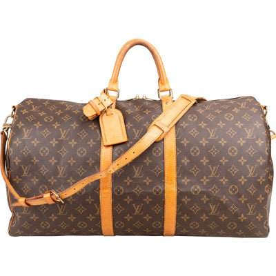 Louis Vuitton Monogram Canvas Keepall 55 Bandoulière Travel Bag