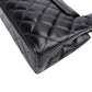 Chanel Black Leather Quilted Lambskin Nano Kelly Top Handle Crossbody Handbag