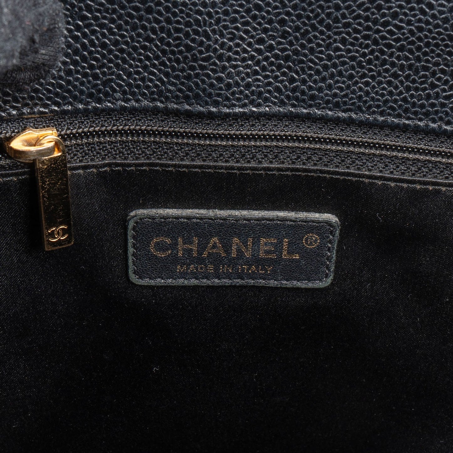 Chanel Quilted Caviar Leather Grand Shopping Tote Shoulder Bag
