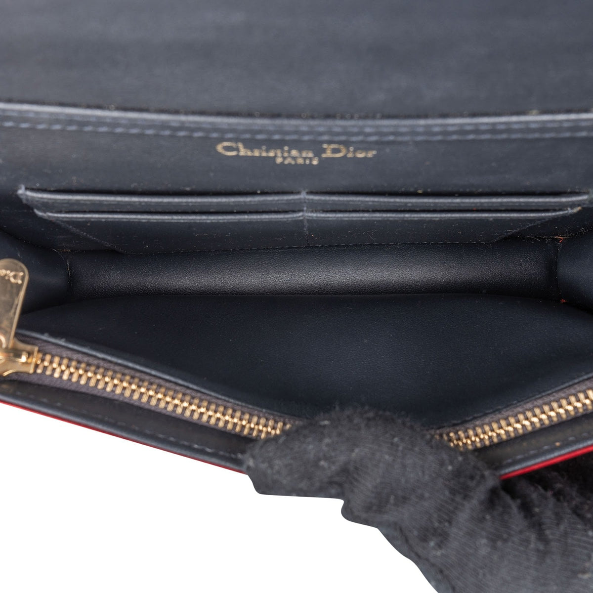 Christian Dior Metallic Perforated Patent Leather Diorama Crossbody Bag