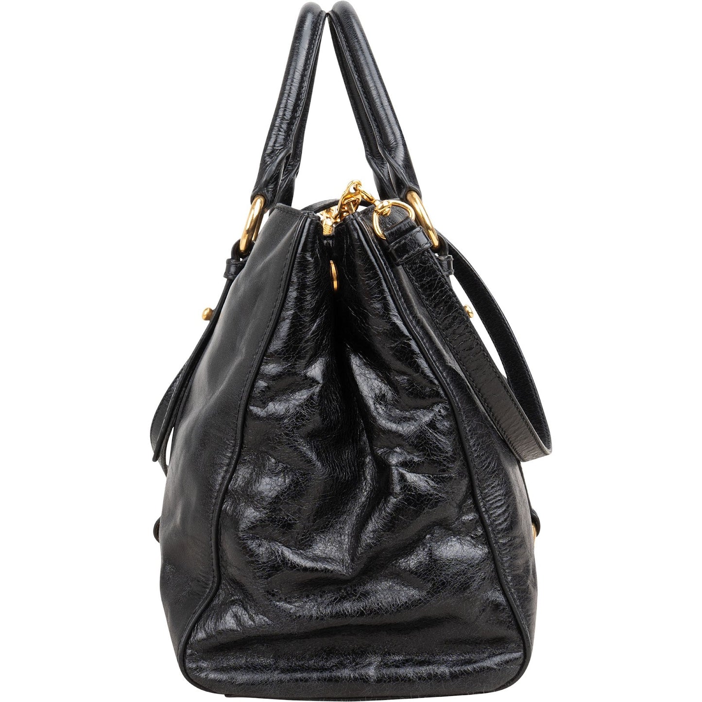 Miu Miu Vitello Lux Leather City Handbag
