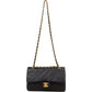 Chanel Quilted Lambskin Small 24K Gold Double Flap Shoulder Bag