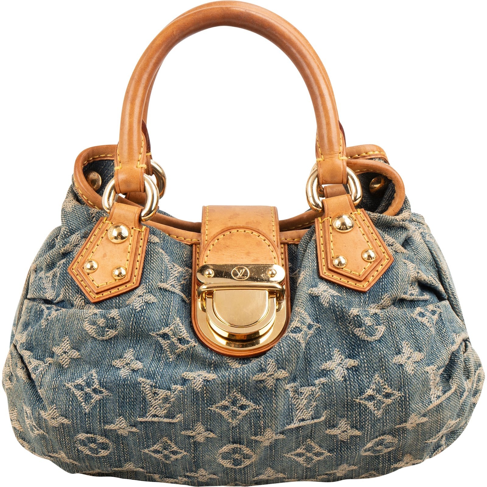 Louis Vuitton Monogram Denim Pleaty Handbag