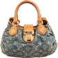 Louis Vuitton Monogram Denim Pleaty Handbag