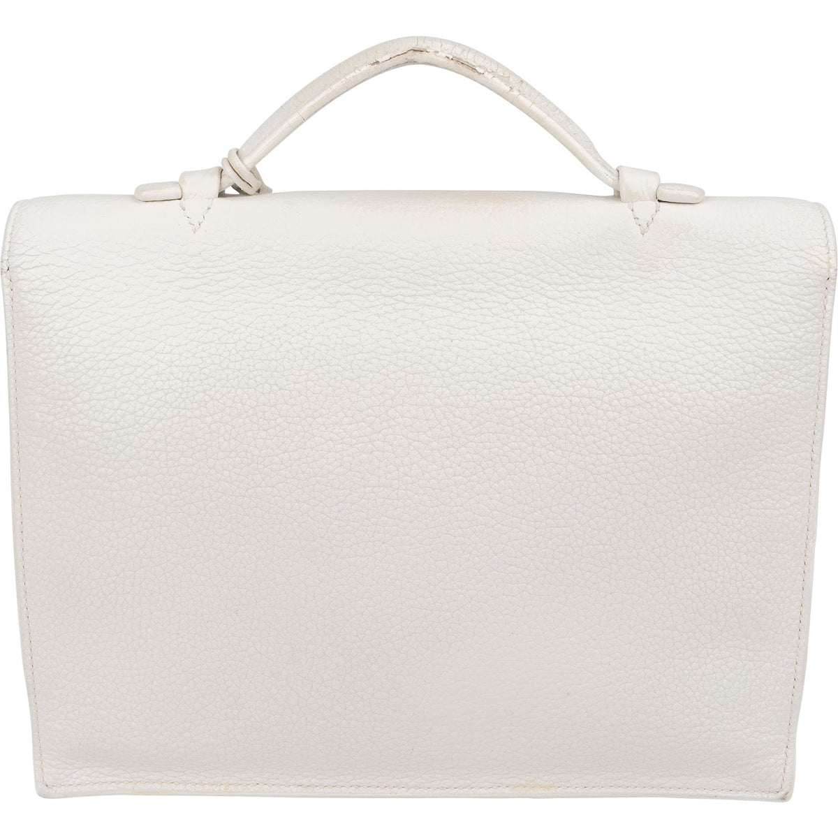 Hermès New White Togo Leather Sac à Dépêches Small 27 Business Handbag