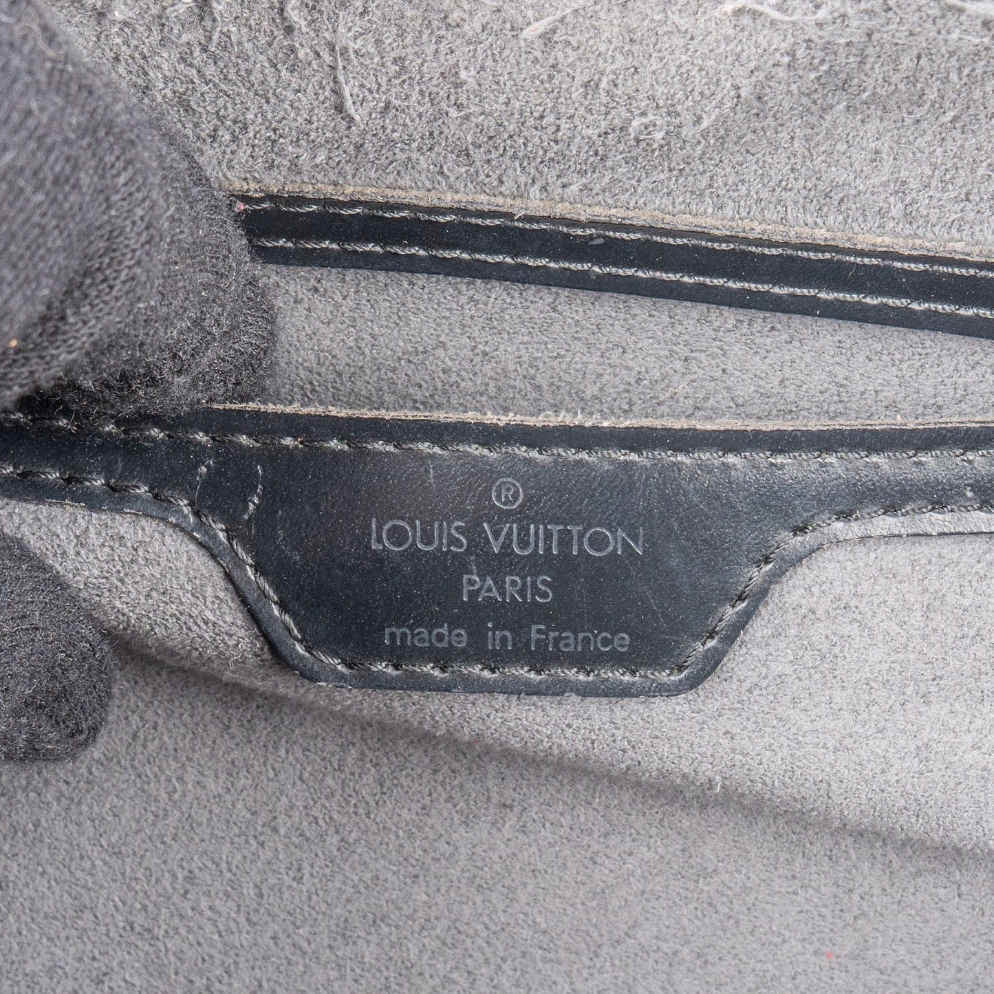 Louis Vuitton Noir Epi Leather Soufflot Handbag
