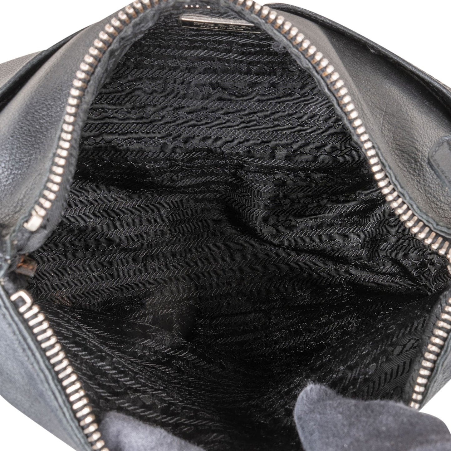 Prada Vitello Daino Leather Two Pocket Shoulder Bag