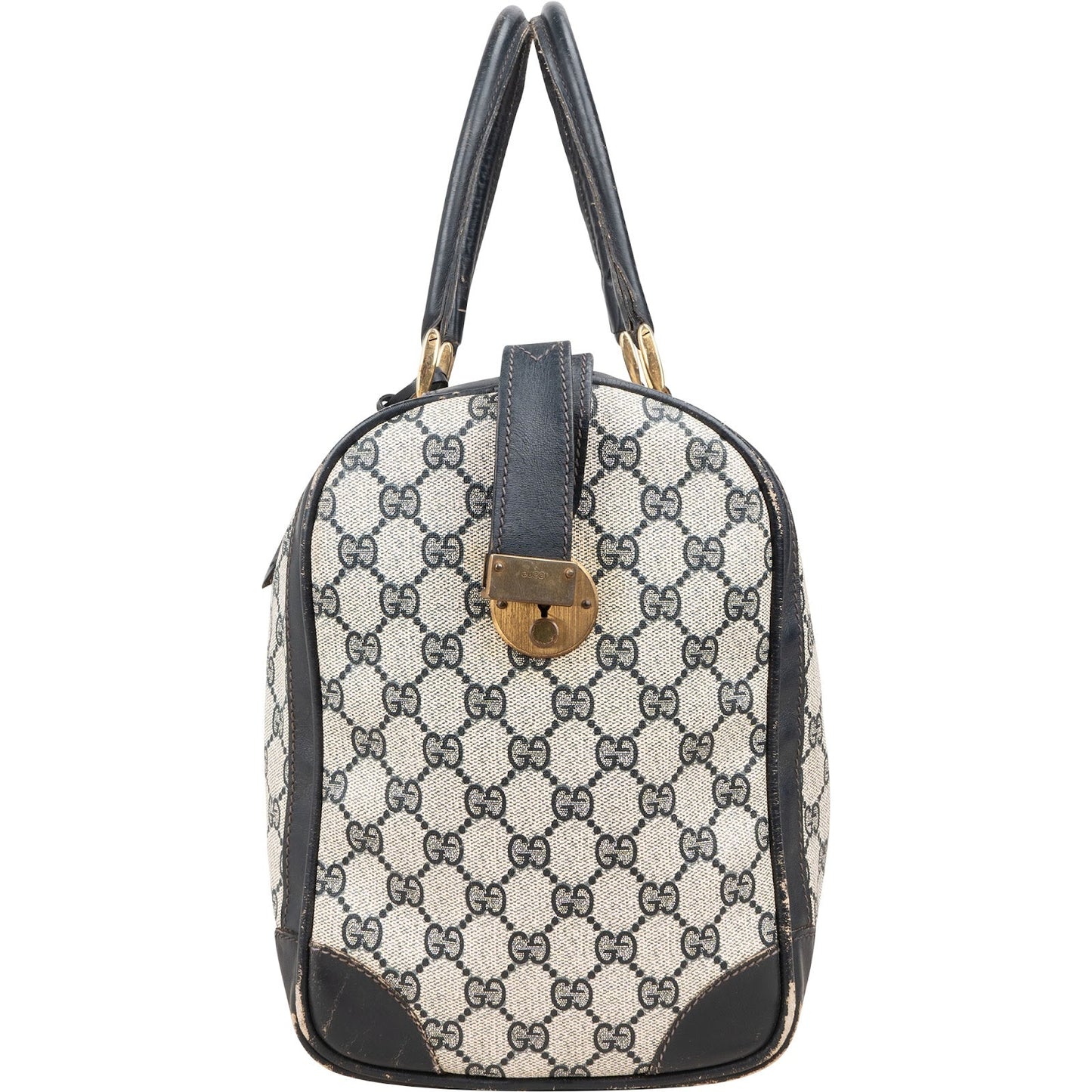 Gucci Monogram GG Supreme Web Boston Travel Bag