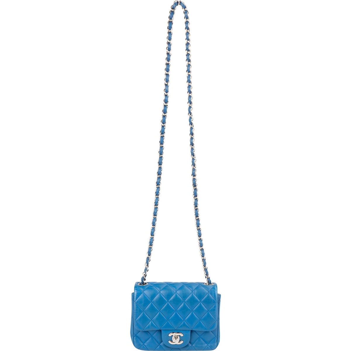 Chanel Lammleder Mini Square Single Flap Umhängetasche, Bild 10 von 14